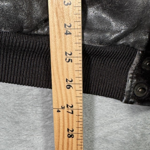 Vintage Banana Republic Jacket Mens Large Brown Leather Flight Bomber *FLAWS - Picture 10 of 12